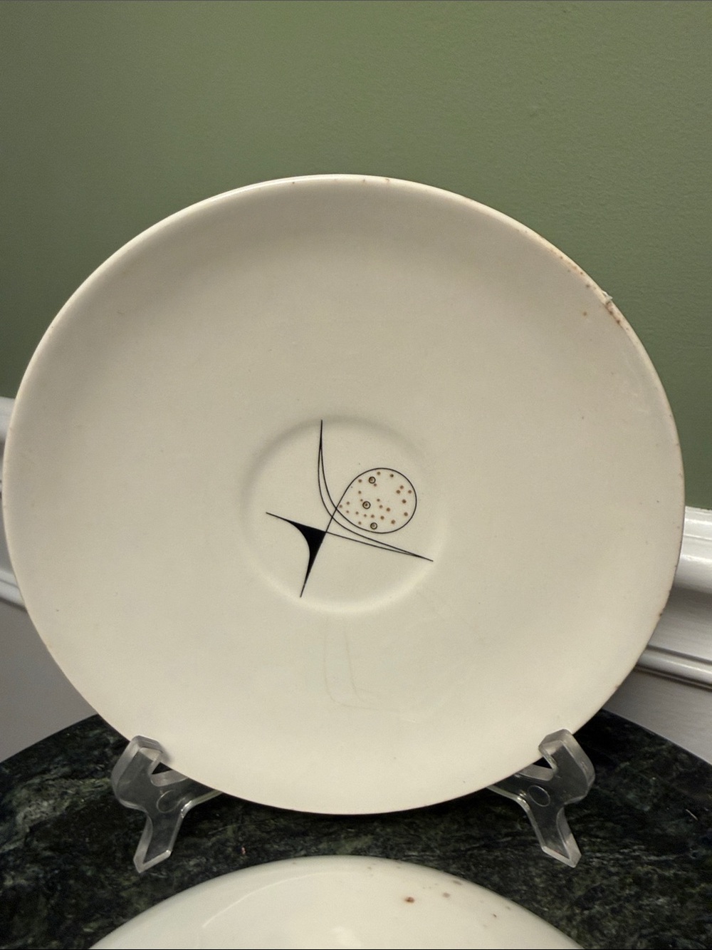 Set of 2 - 6 “ Aria Saucers Royal China -Atomic Age